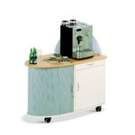 Kaffeetheke grau weiss