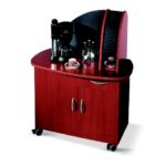 Kaffee-Theke-nussbaum-rot